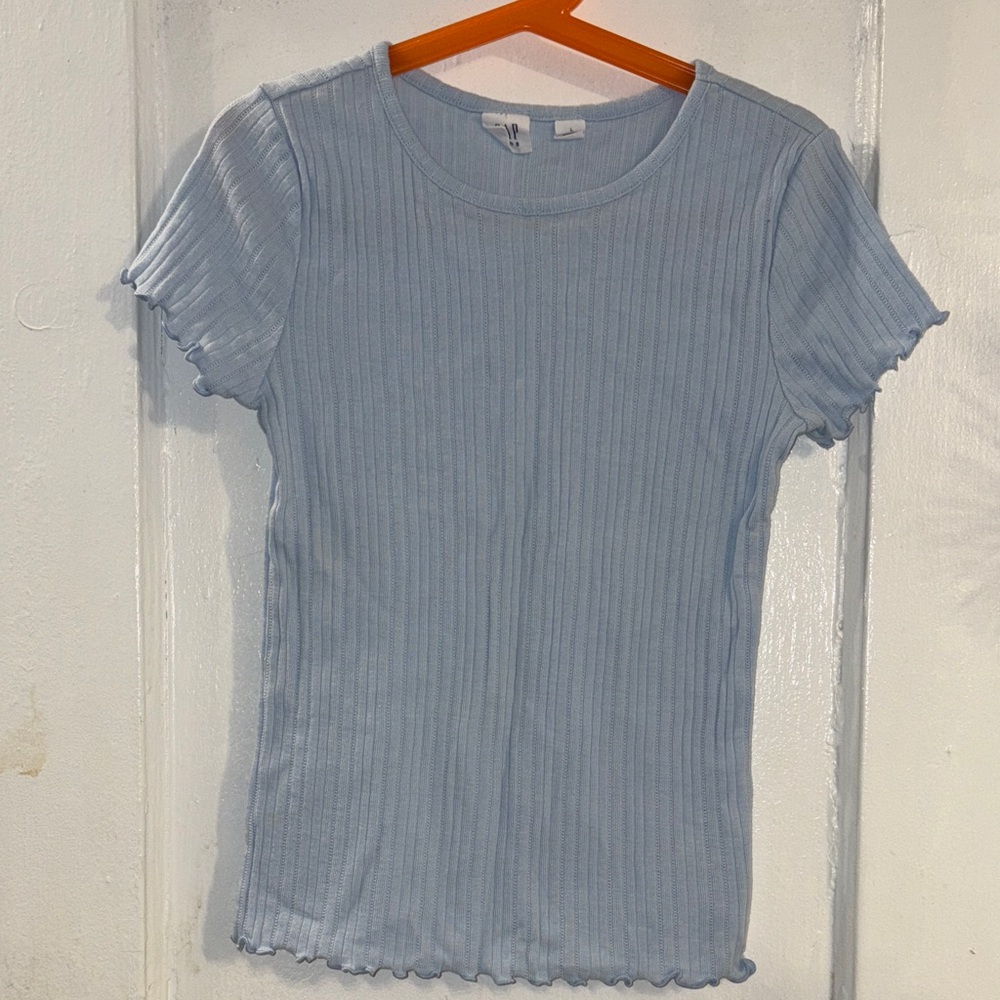 GAP Light Blue Ribbed Kids Tee